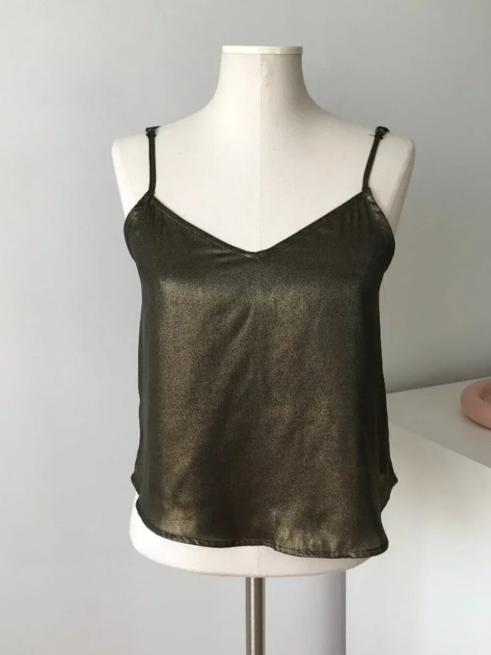 Abercrombie & Fitch Metallic Strappy Back Cami S NWT